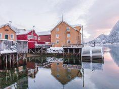 Sjøgata Mosjøen Northern Norway winter