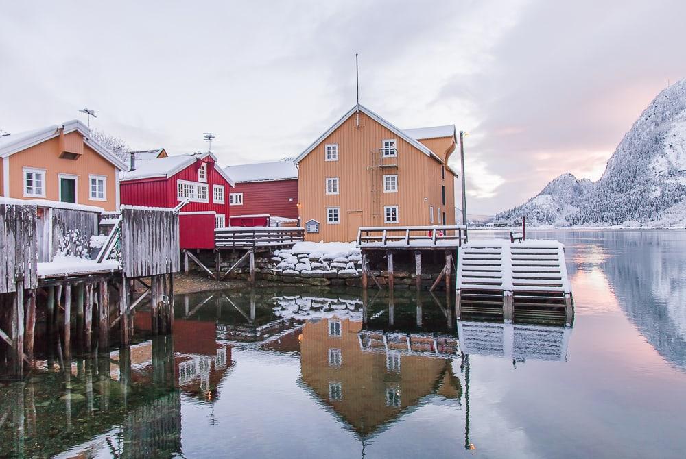 Sjøgata Mosjøen Northern Norway winter