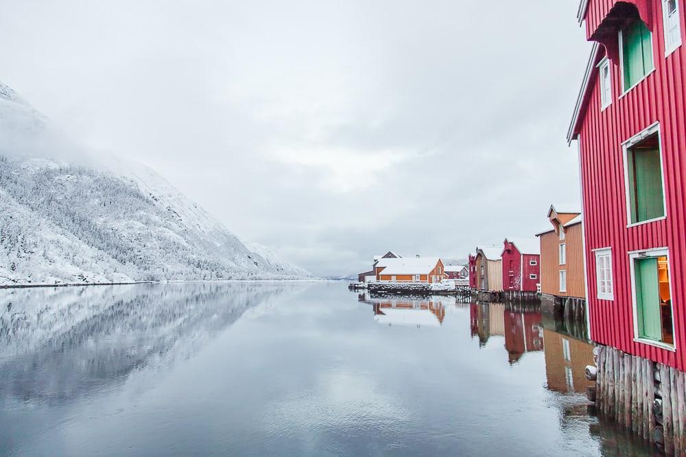 Sjøgata Mosjøen Northern Norway winter