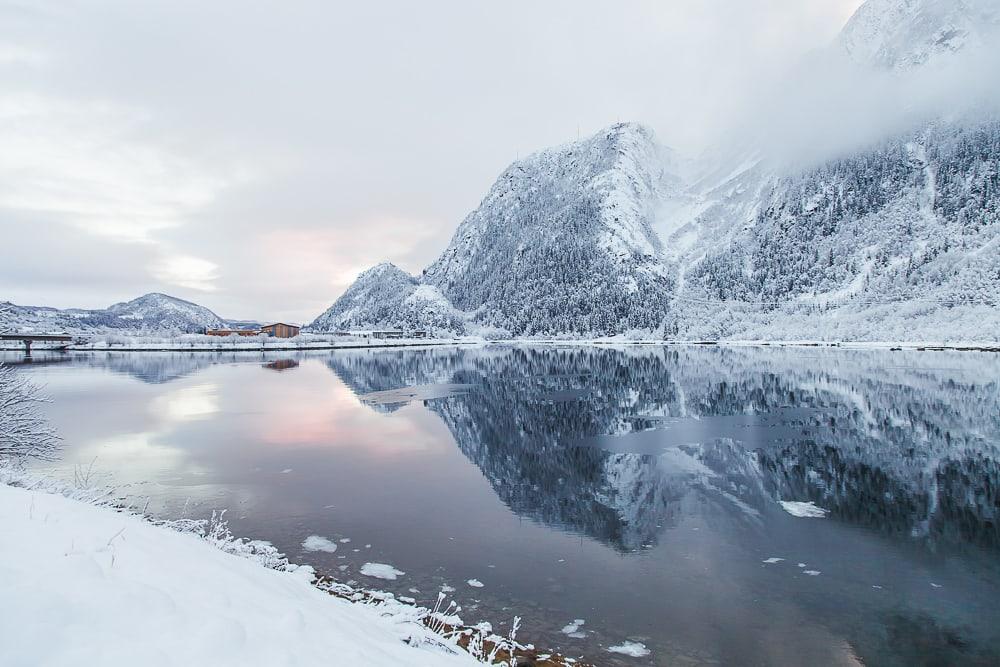 winter in Mosjøen Helgeland Norway snow