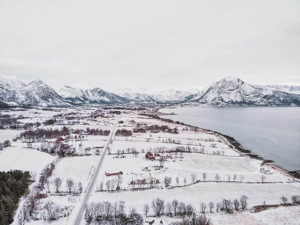 vinter på Helgelandskysten Norge desember