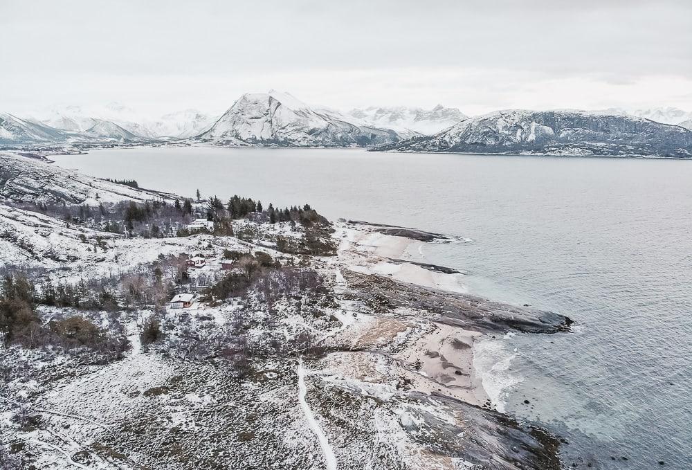 vinter på Helgelandskysten Norge desember