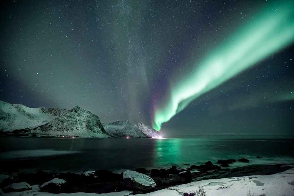 northern lights in senja, norway