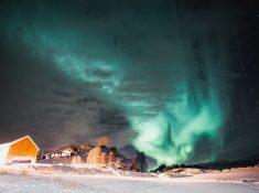 northern lights in norway, dyrøy senja