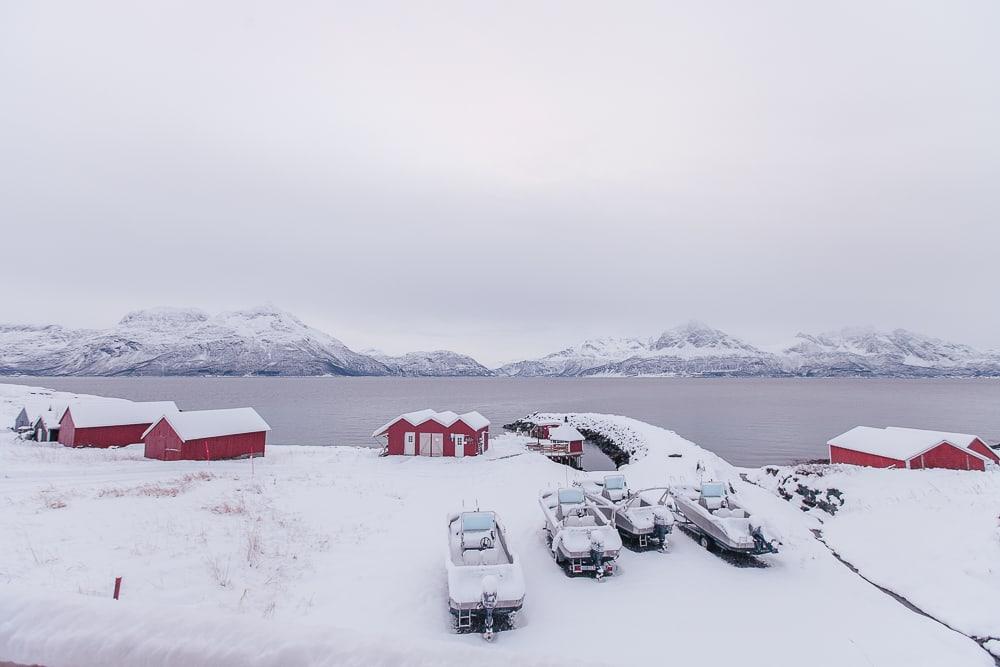 dyrøy holiday norway in winter snow