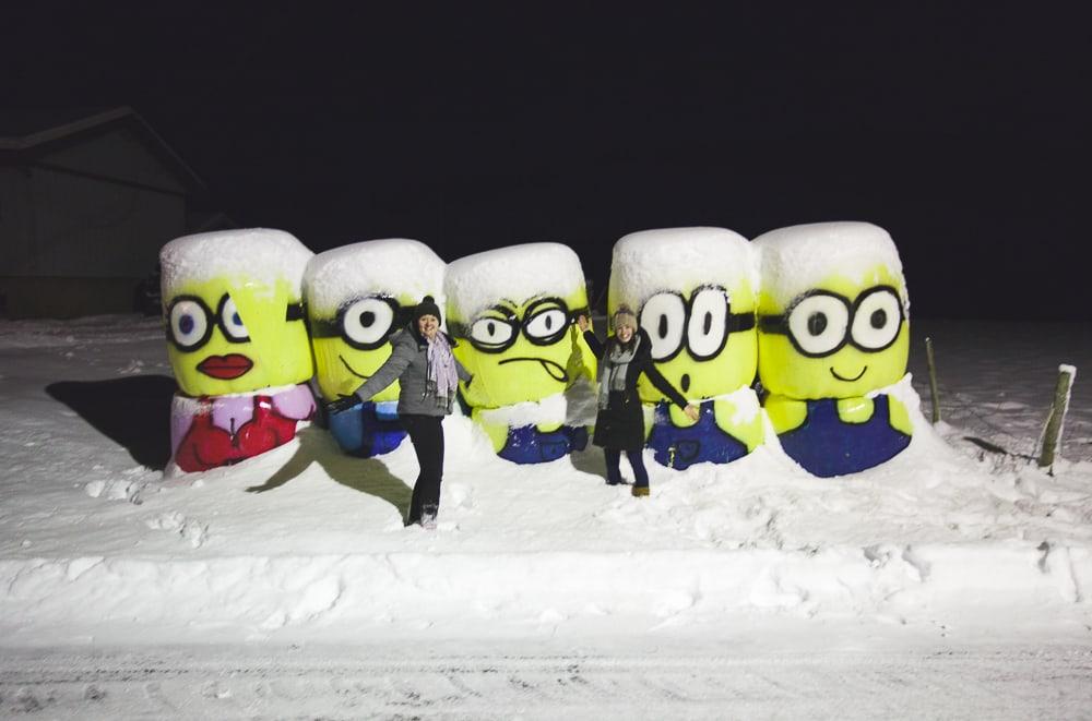 minions in the snow in norway