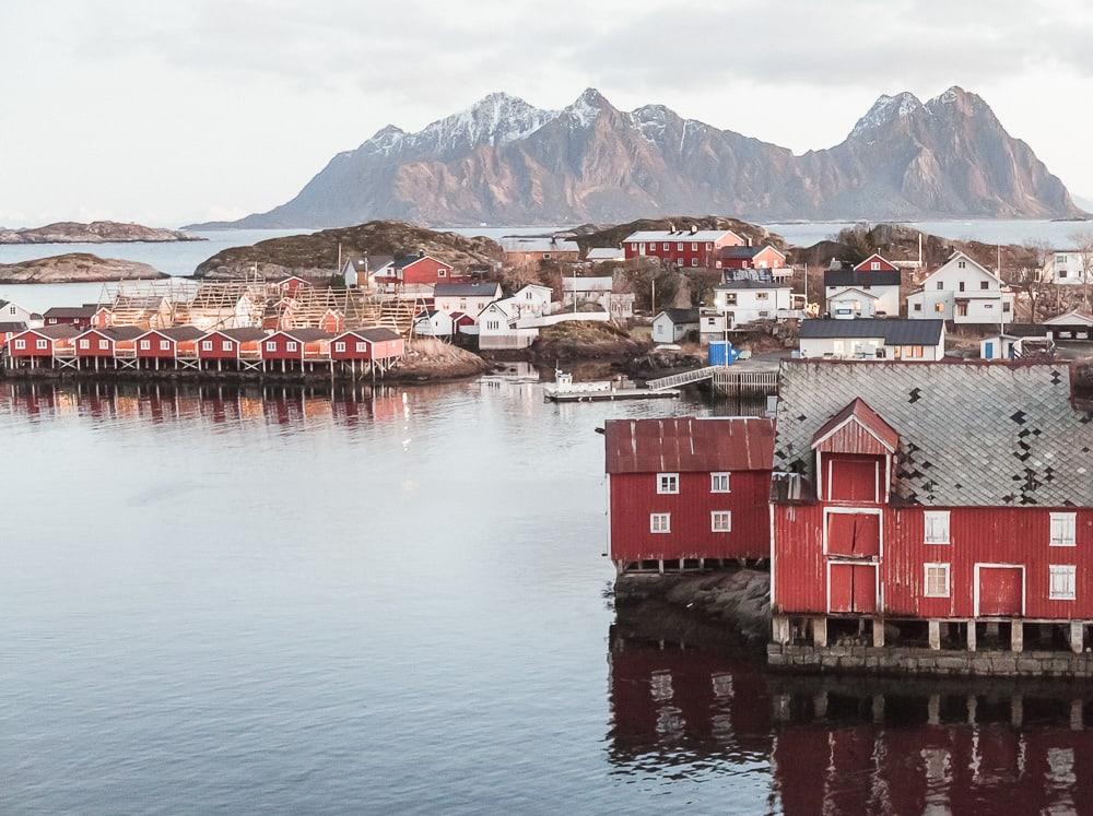 svinya svolvaer lofoten norway in winter