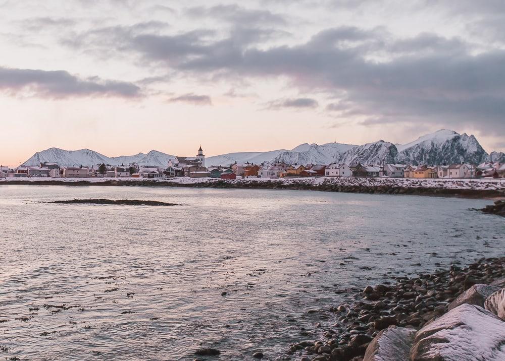 andenes norway in winter polar night