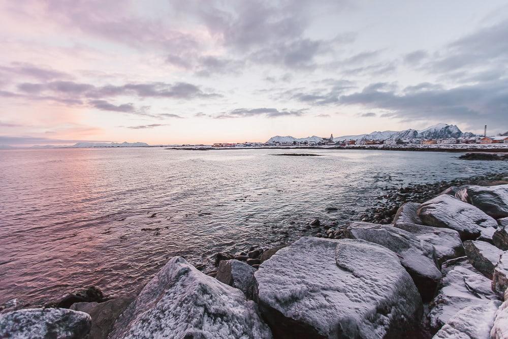 andenes norway in winter polar night