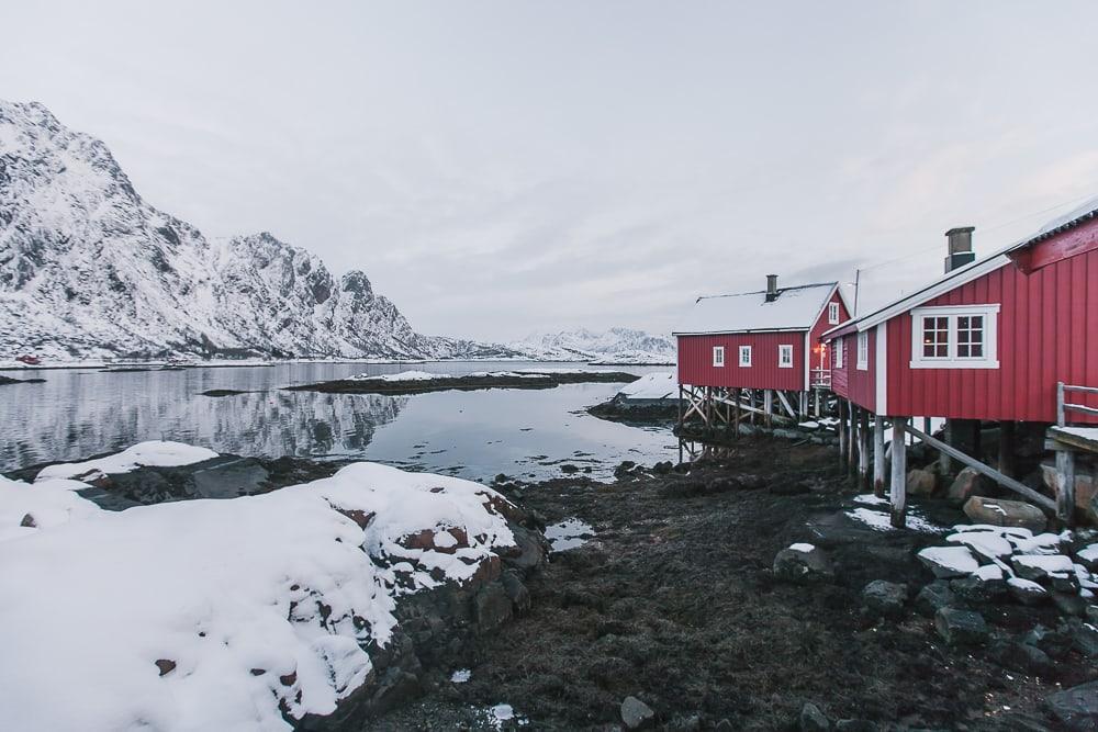 svinya svolvaer lofoten norway in january