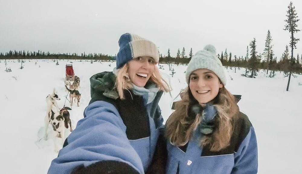 husky sledding in kiruna sweden airbnb