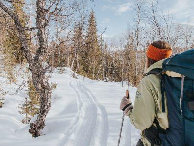 snowshoeing from saeterstad farm in helgeland norway