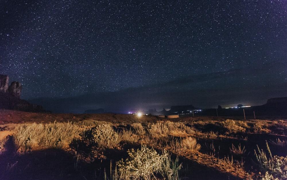 monument valley at night stars