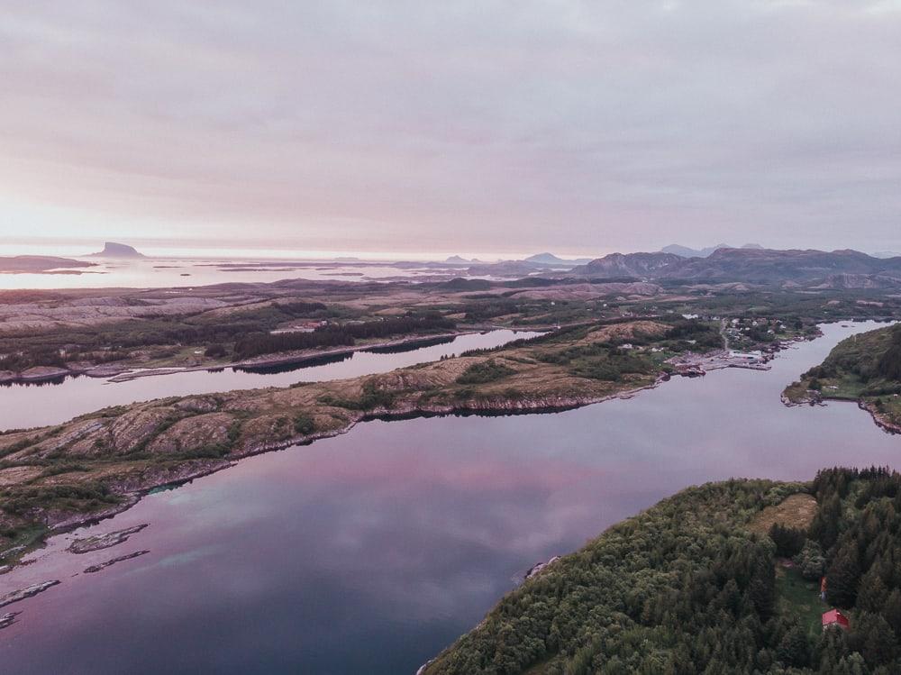 midnight sun in helgeland norway