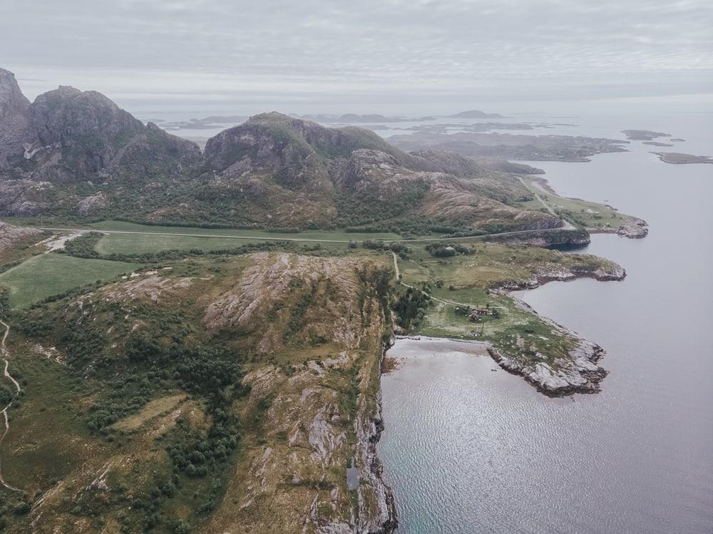 view from dønnamannen hike dønna island helgeland coast norway