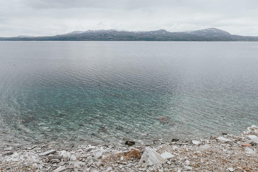 national tourist route to havøysund, norway in summer