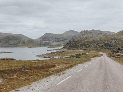 national tourist route to havøysund, norway in summer