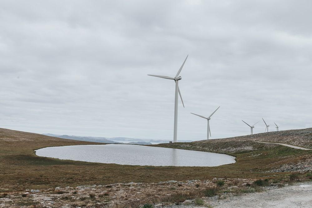havøysund norway in summer windmills