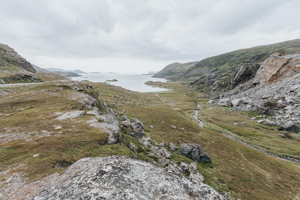 national tourist route to havøysund, norway in summer