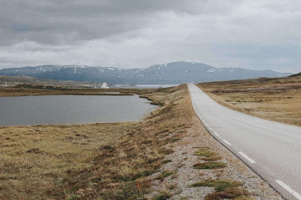 national tourist route to havøysund, norway in summer