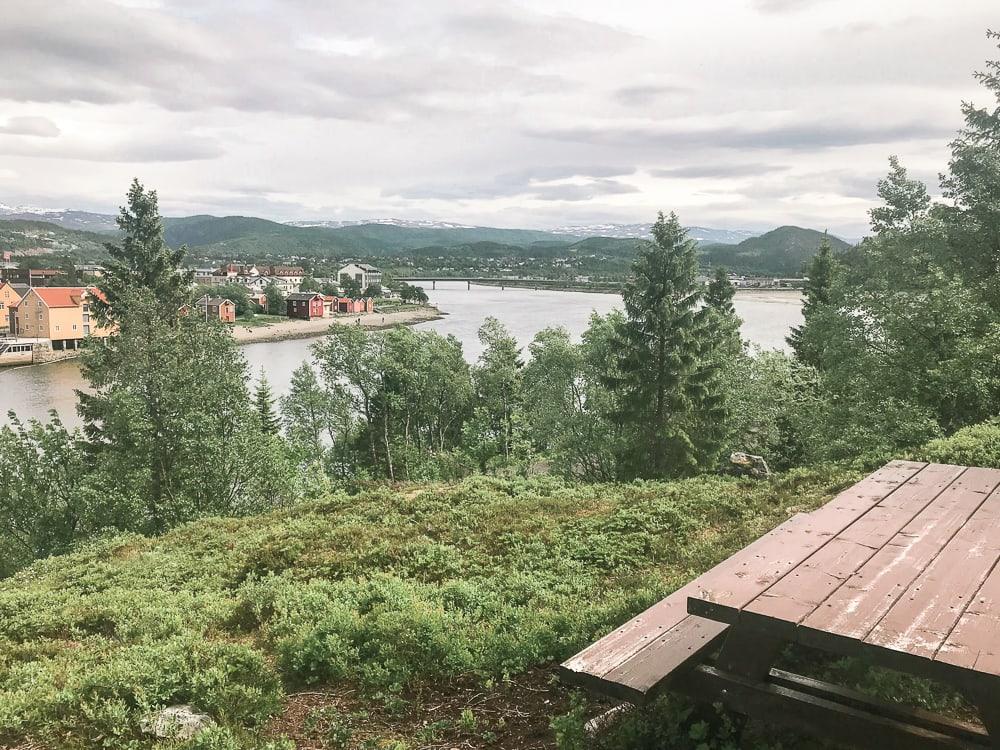 marsora hiking trail picnic table mosjoen