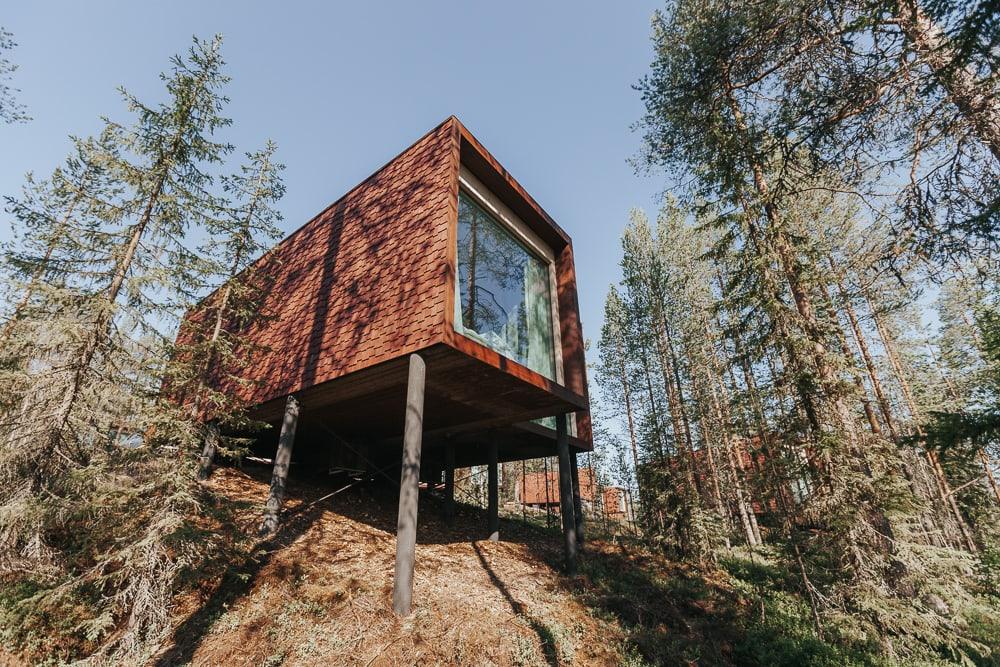 arctic treehouse hotel rovaniemi finland in summer