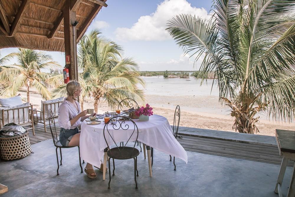 breakfast mwani house ibo island quirimbas mozambique