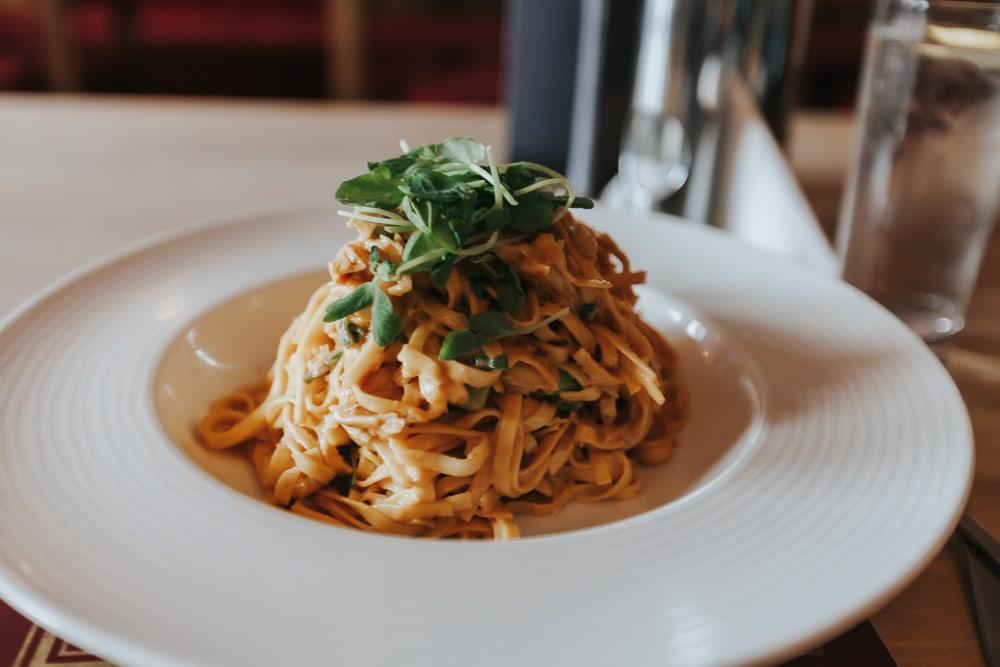 crab linguine at scalloway hotel shetland