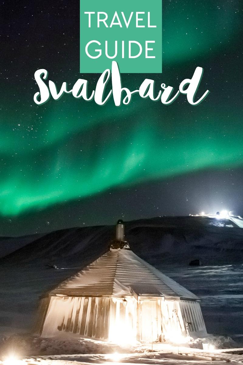 travel guide to Svalbard, Norway including northern lights, husky sledding, and an arctic ice cave hike