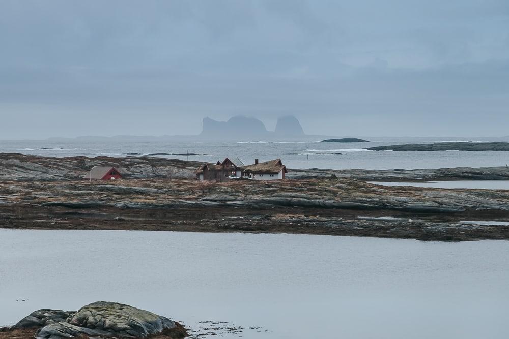 view of træna from lovund helgeland norway