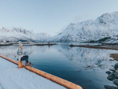 lofoten norway in january snow