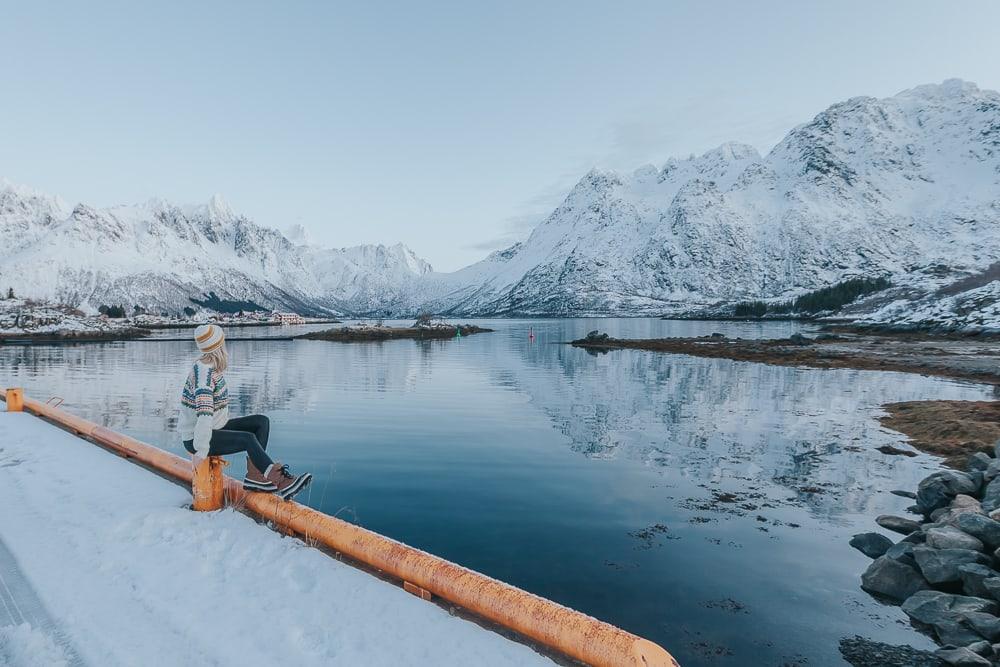 lofoten norway in january snow