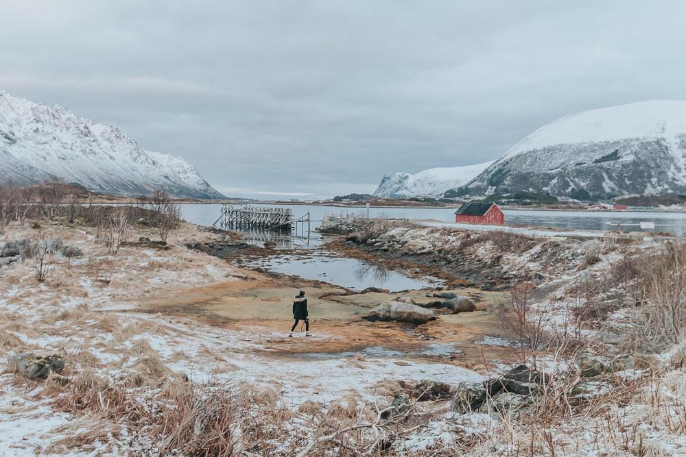 lofoten norway in january snow