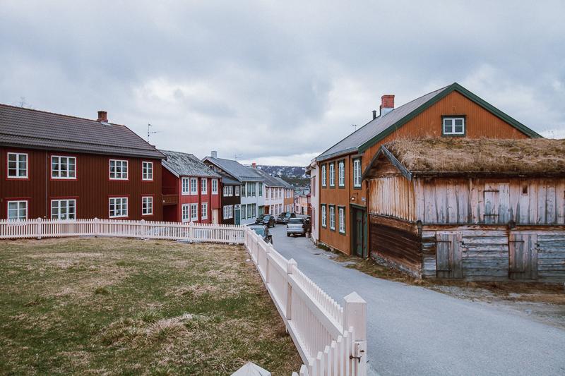 downtown Røros in summer