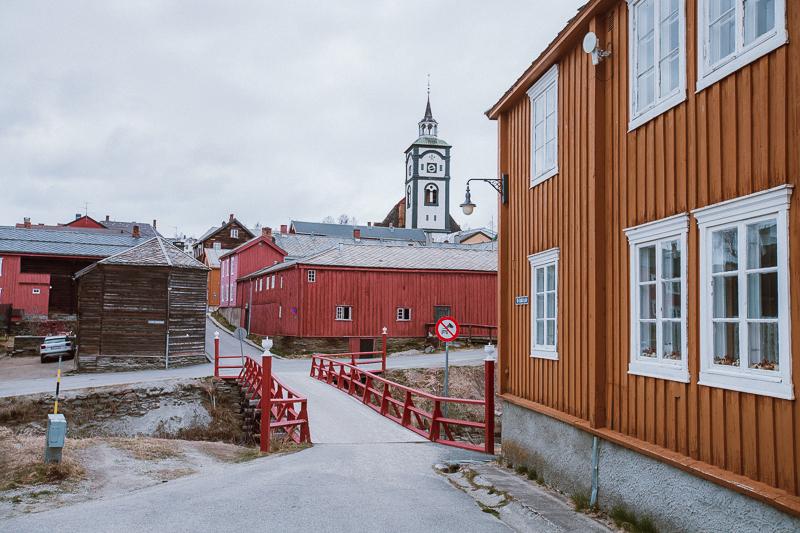 downtown Røros in summer