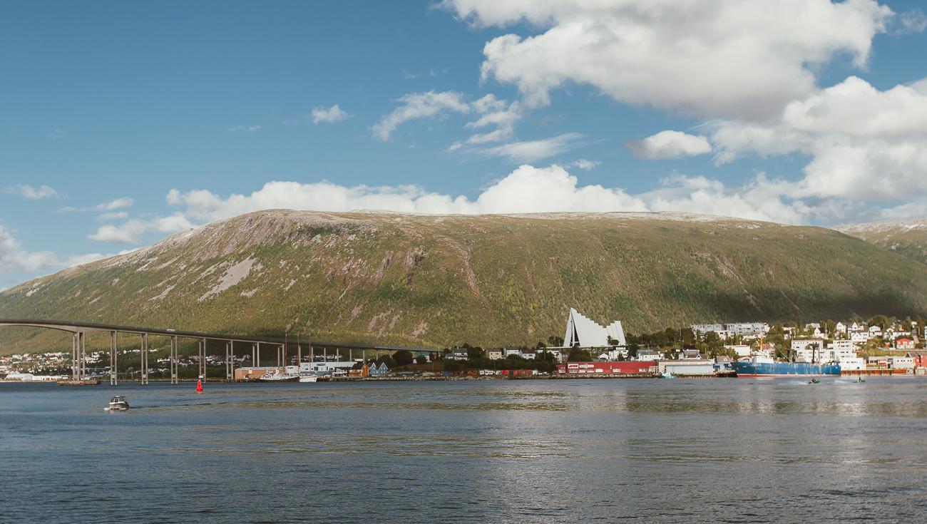 tromsø harbor norway in august