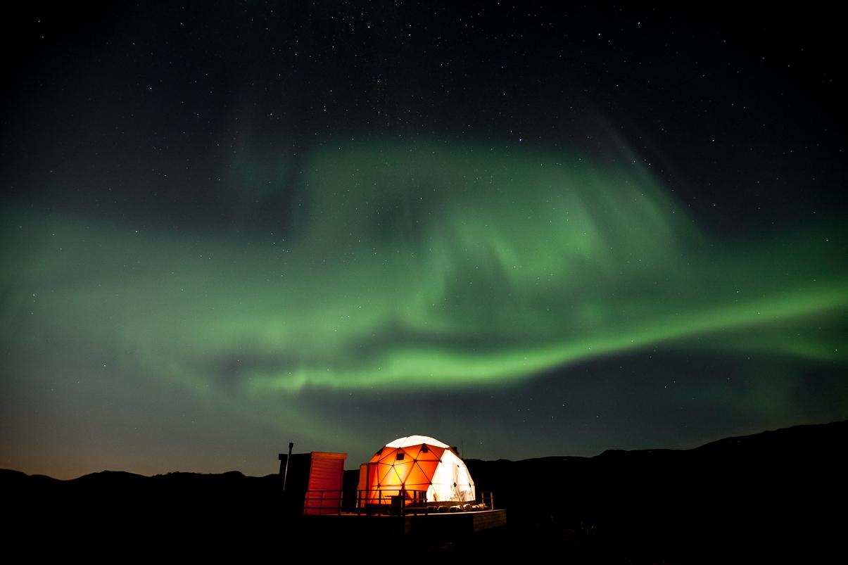 aurora finnmark arctic dome airbnb norway