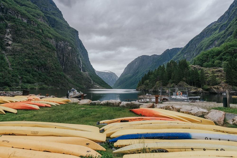 kayaking Nærøyfjord Norway