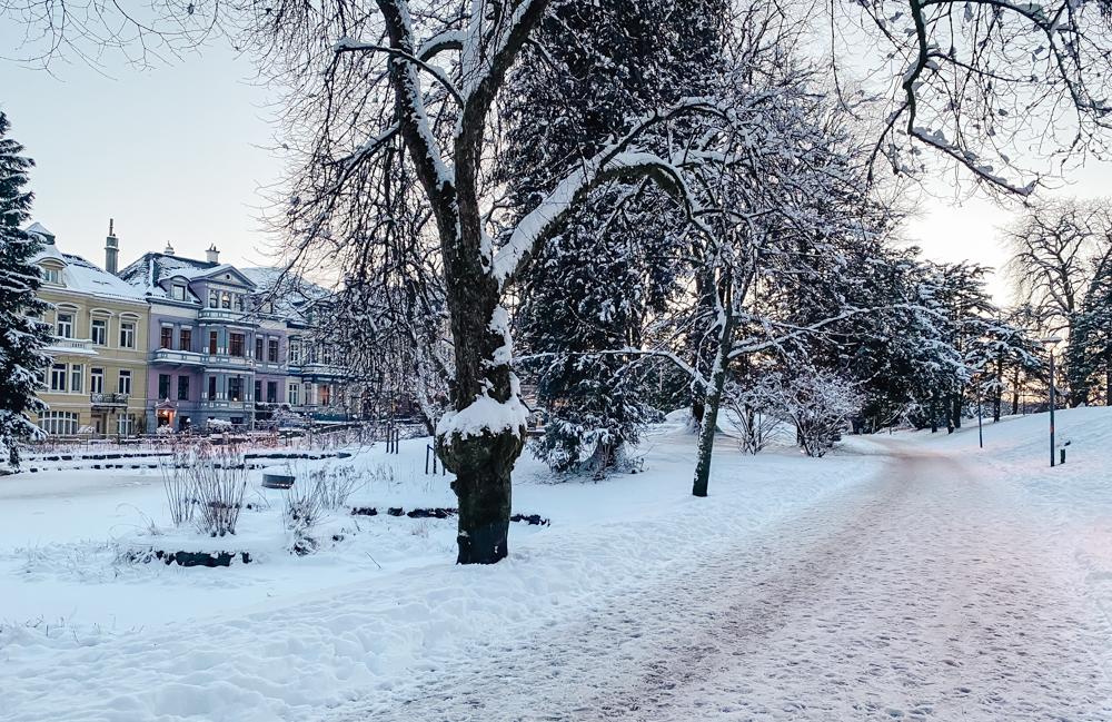 snow in Bergen, Norway