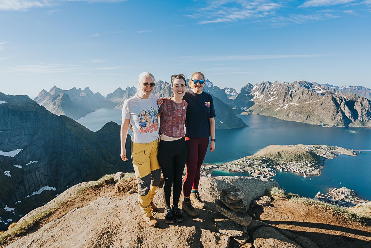 view from the top of reinebringen hike in Reine, Lofoten, Norway