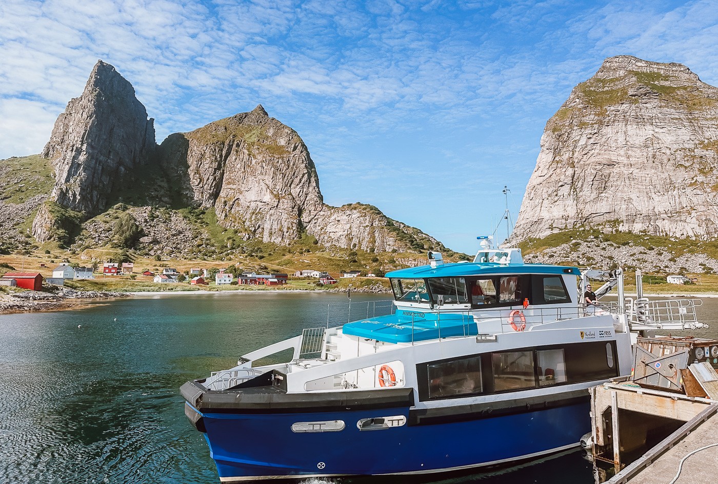 boat to Sanna in Træna, Norway