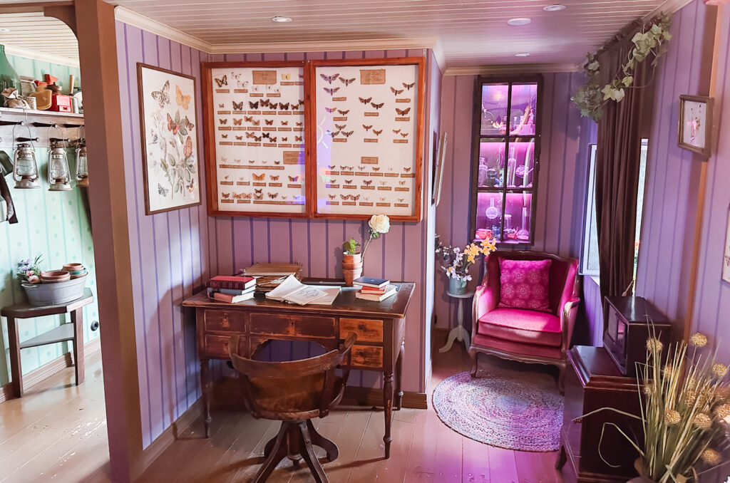 inside Hemulen’s house at Moominworld in Naantali, Finland