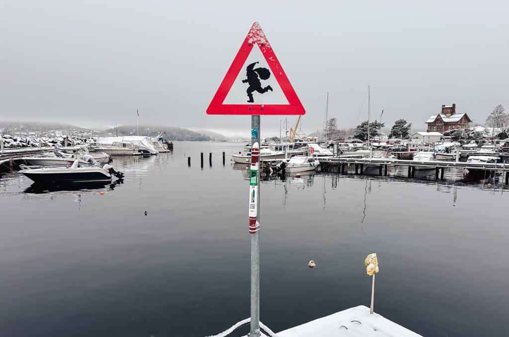 drøbak santa claus sign Norway
