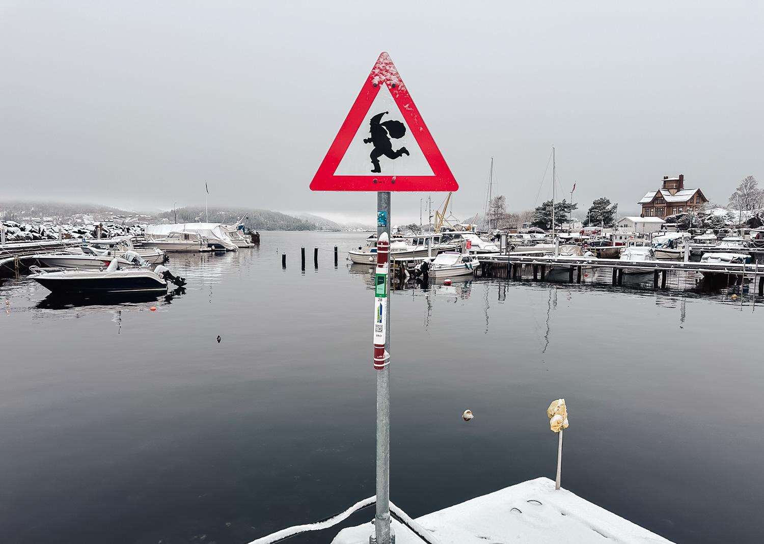 drøbak santa claus sign Norway