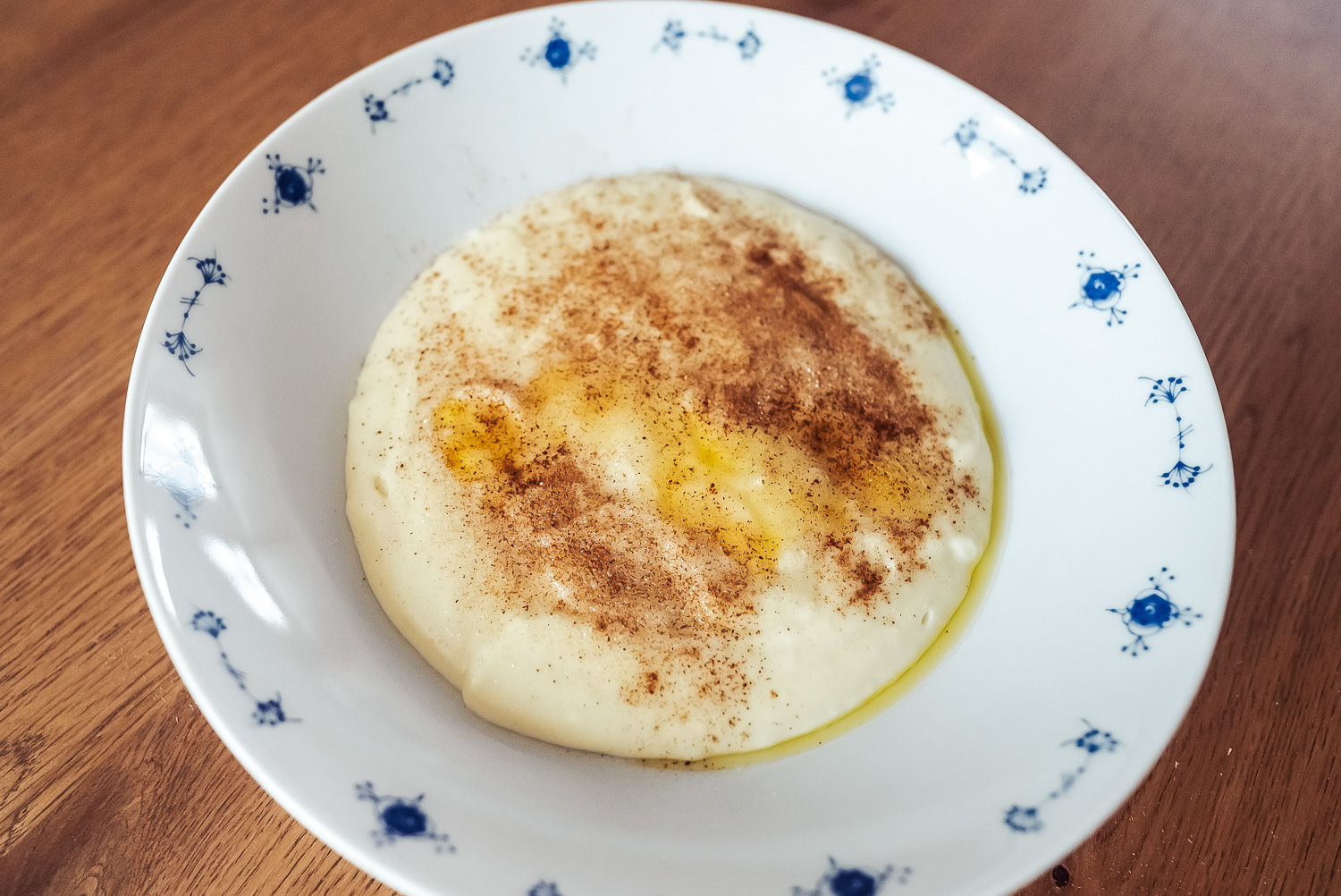 rømmegrøt - Norwegian sour cream porridge - in a bowl